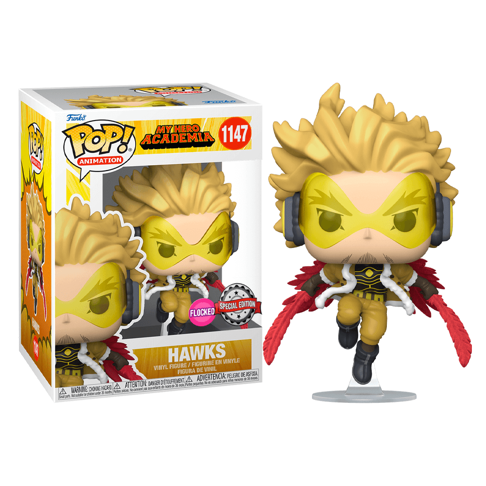 【未開封】ヒロアカ　ホークス　フィギュア　Funko POP! Hawks Funko Pop! Anime: My Hero Academia - Hawks (Flocked) #1147