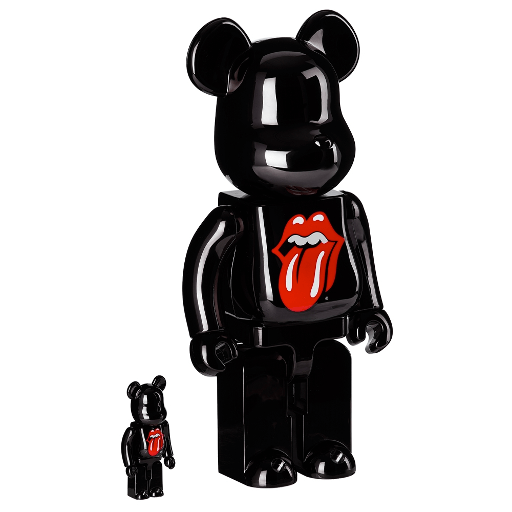 Buy BEARBRICK ROLLING STONES BLACK CHROME 100% & 400% 2-PACK